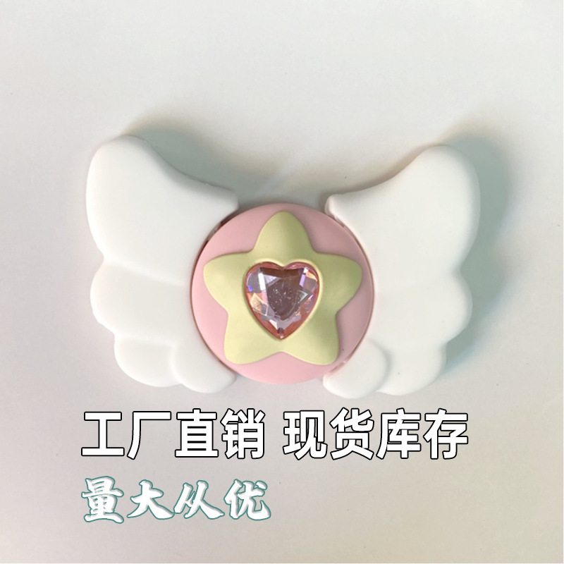 ins Magic Girl mobile phone bracket silicone Angel Wings star fairy powder Diamond diy cartoon stereo bracket ins Magic Girl mobile phone bracket silicone Angel Wings star fairy powder Diamond diy cartoon stereo bracket
