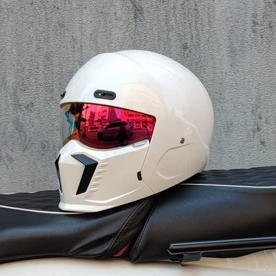 Motosiklet dəbilqələri – Scorpion Helmet Combination Helmet, Motorcycle Multi-Function - m-pearl-white-illusion-red