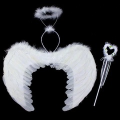 メーカー卸売り天使の羽の翼のセットのハロウィン用品のcosの道具の成人の子供の写真のおもちゃ