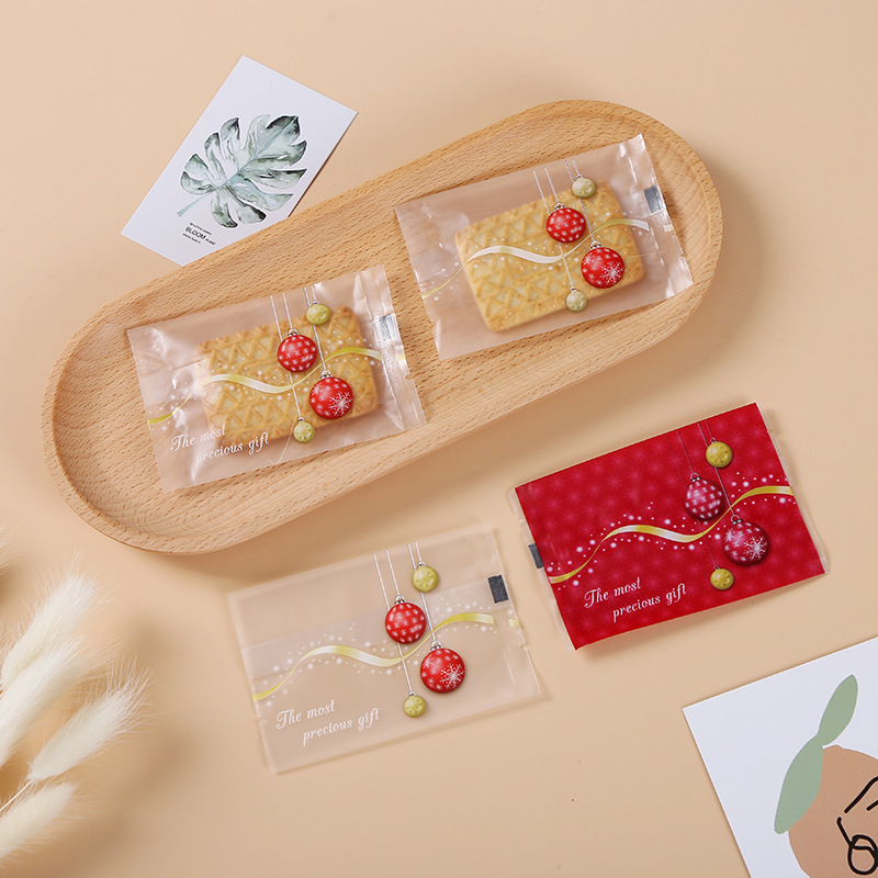 新款雪花酥包装袋创意表情包透明食品包装袋糖果烘焙零食包装