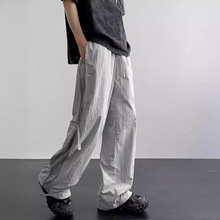 时尚男士时尚个性侧拉链网眼透气伞兵冲锋裤男薄款美式速干工装裤