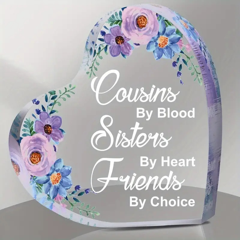 跨境新款爱心透明亚克力摆件情人节母亲节父亲节桌面装饰品摆件