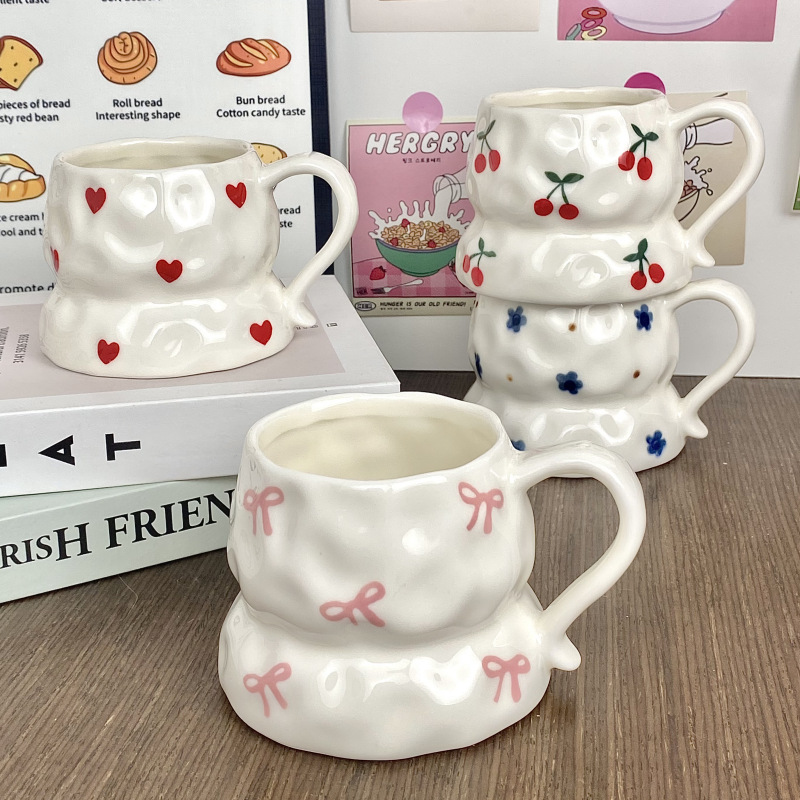 Taza de cerámica de color esmaltada, taza de regalo de regalo de cumpleaños, taza de agua, taza de café para pareja, taza personal