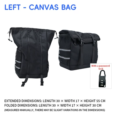 Flash 600V2 crash bars, anti-fall Motorcycle bumper - full-face-helmet-quick-release-canvas-side-bag-left-side-only-expandable-anti-theft-lock