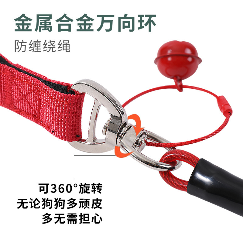 跨境钢丝狗绳宠物项圈一体式遛狗绳大小型犬P绳狗狗牵引绳p绳批发|undefined