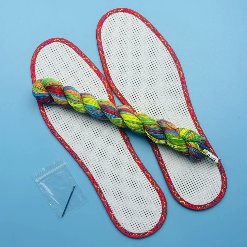 绣花鞋十字绣鞋垫线七彩天五彩刺绣绣线手工配线白板段染线