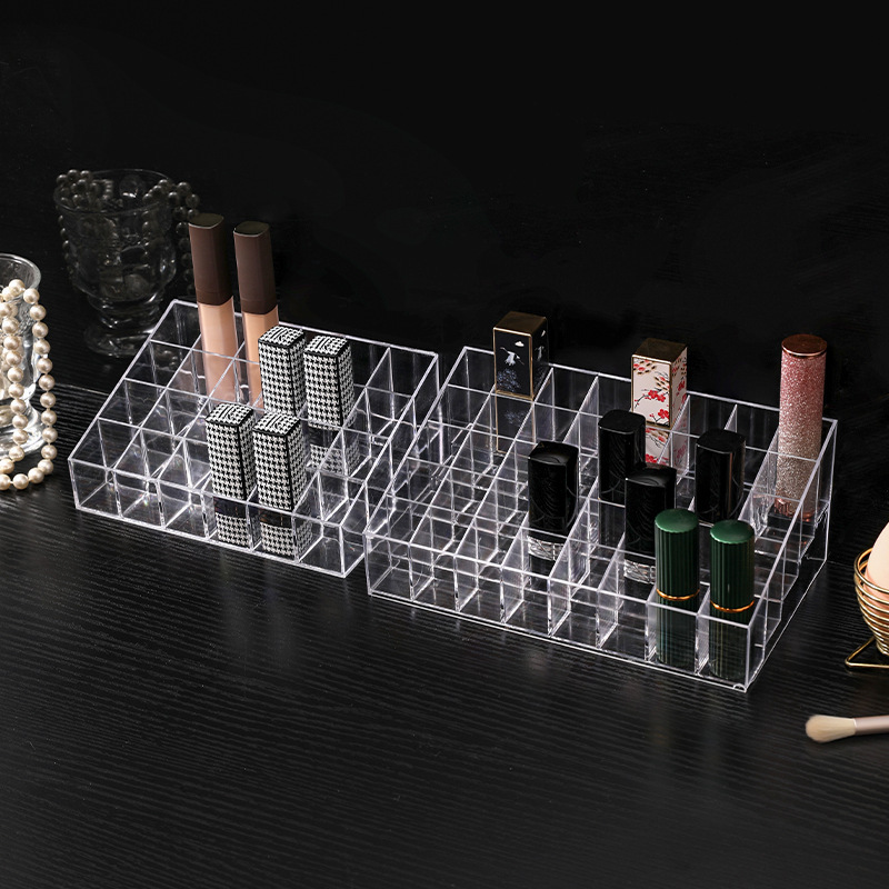 Lipstick Storage Box Dust-Proof Desktop Cosmetics Nail Polish with Lid Transparent Acrylic Lip Glaze Lipstick Storage Rack Lipstick Storage Box Dust-Proof Desktop Cosmetics Nail Polish with Lid Transparent Acrylic Lip Glaze Lipstick Storage Rack