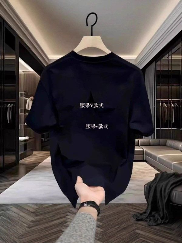 ヘビーウェイトピュアコットン半袖Tシャツメンズルーズ夏香港スタイルトレンディな五分袖学生カップルトップスTシャツ|undefined