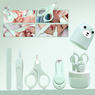 New Ready-Made Baby Cartoon Four-Piece Set Anti-Pinch Kids Safety Nail Clippers Baby Nail Trimmer Set