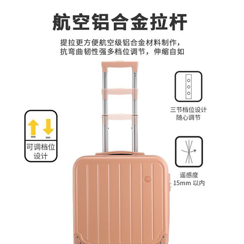 2024 nuevo maleta pequeña maleta de viaje para estudiantes de 20 pulgadas de alto valor rueda universal caja de trolley silenciosa al por mayor