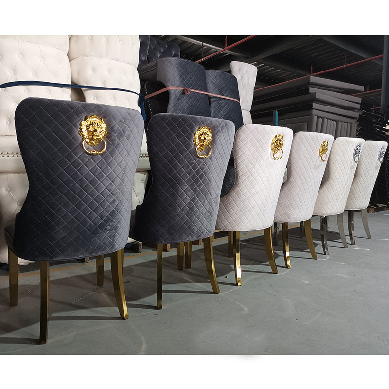 Dining Chair Modern Luxury Kitchen Furniture Dining Table suit Dining Chair Metal Legs Modern Kitchen Room Chair