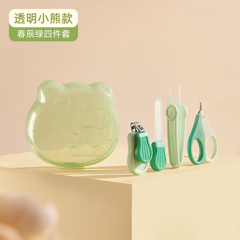 [transparent bear style] spring green/four-piece set