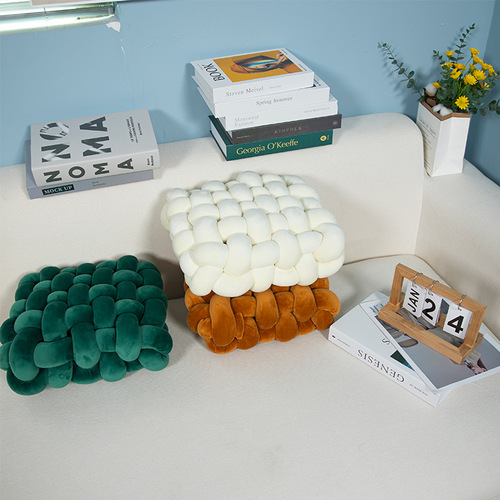 Nordic style modern simple spandex square woven pillow chair cushion cushion sofa back pillow decorative bay window cushion