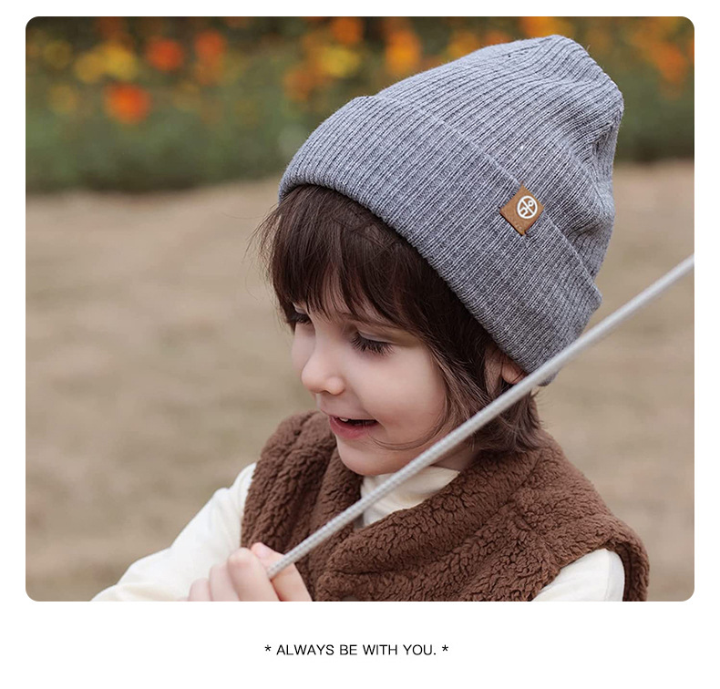 Children Unisex Basic Solid Color Wool Cap display picture 3