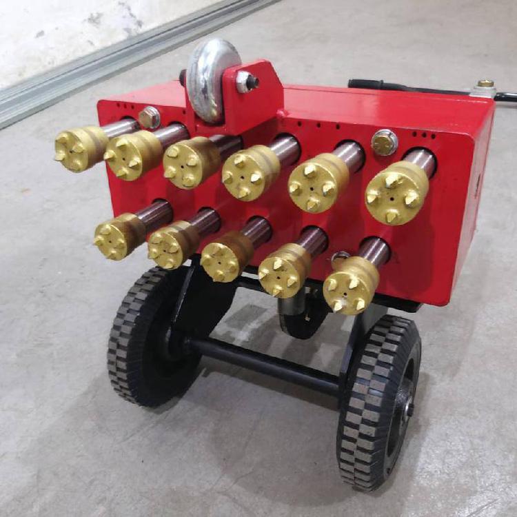 手推式11头加强型凿毛机    混凝土气动凿毛机   多头凿毛机