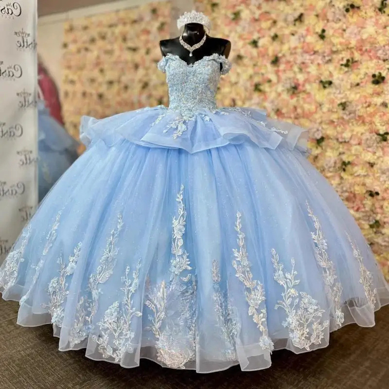 Vestido de novia azul cielo, de un solo hombro, con encaje y malla, estilo princesa, para anfitriona de banquetes, vestido de noche, estilo verano 2026