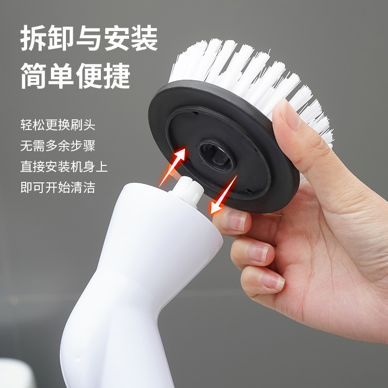 Retráctil giratorio inalámbrico multifunción baño cepillo de limpieza eléctrico de mano mango largo limpieza automática cepillo de baño cepillo de lavado de pisos