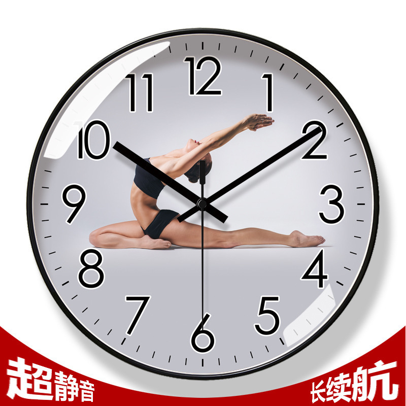 6359 Wall Clock Health Club spa Beauty Salon Creative Clock Mute Clock Mute Sweep Seconds Long Endurance Quartz Clock