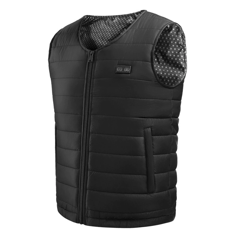 Winter vest, V-neckline, for middle age