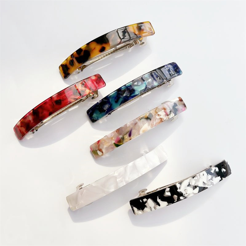 11g Weight Hair Clip Hair Accessories Type 1 Piece Quantity Holiday, Daily Occasion Acetic acid sheets Material Color Block Pattern Women's Gender Simple Style, Classic Style Style Women's Simple Style Classic Style Color Block Acetic Acid Sheets Hair Clip 1