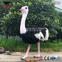 定制仿真粘毛鸵鸟 形态造型逼真动物园展览馆仿真动物源头工厂