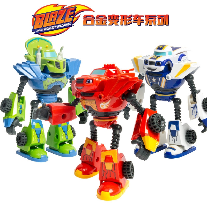 Genuine Tidal Rising Cyclone Battle Team Toy Children's Alloy Deformation Speed Monster Car Car Robot Model