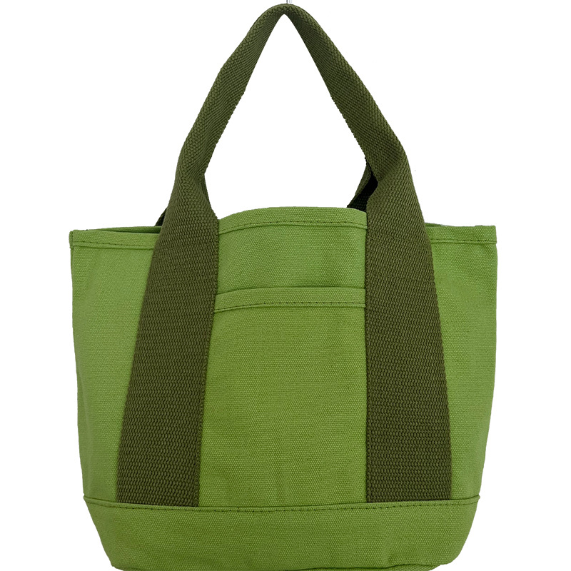 Bufan Liangpin/Cubo de estilo japonés bolsa de lona portátil tamaño pequeño artístico bolsa de almuerzo de pequeña capacidad bolsa de almuerzo ins