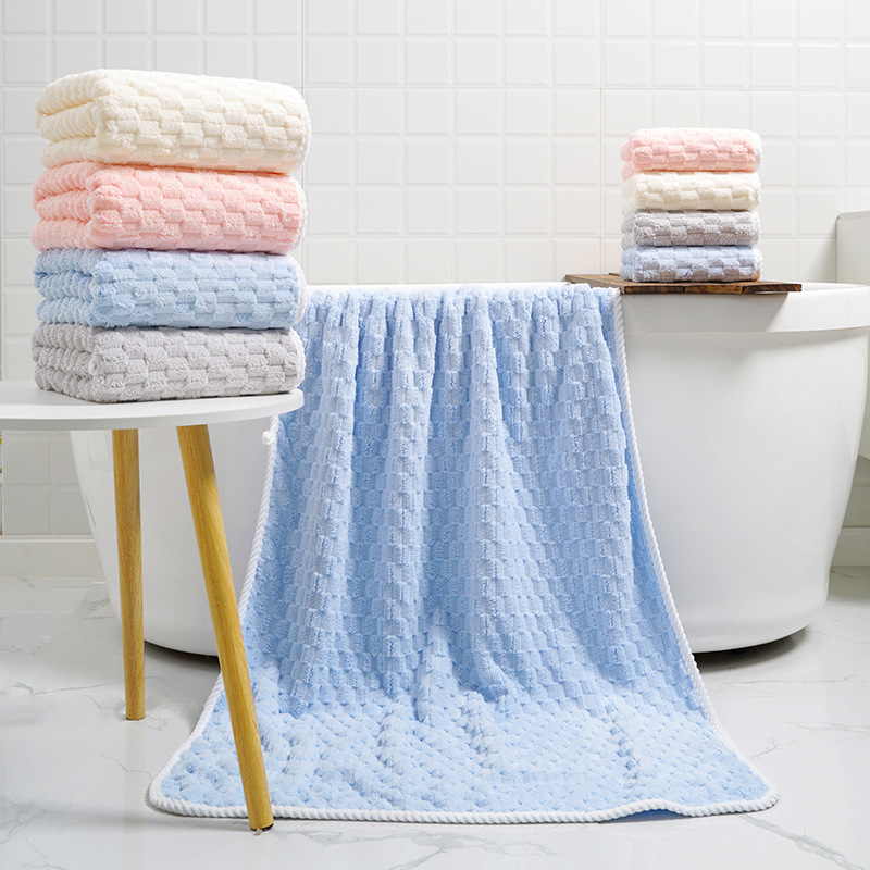 Xiangfeng Yunduoge Coral Velvet 85*150 Large Size Bath Towel for Home Adults Thickened Water-Absorbent Soft Towel Set