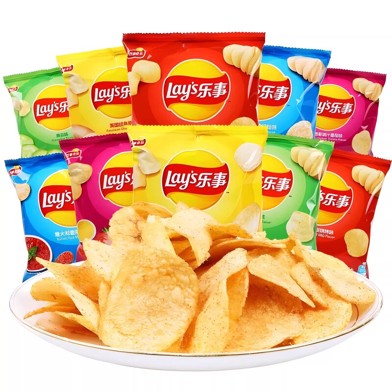 乐事薯片原味土豆片办公室网红零食小吃休闲食品大礼包单独小包装|undefined
