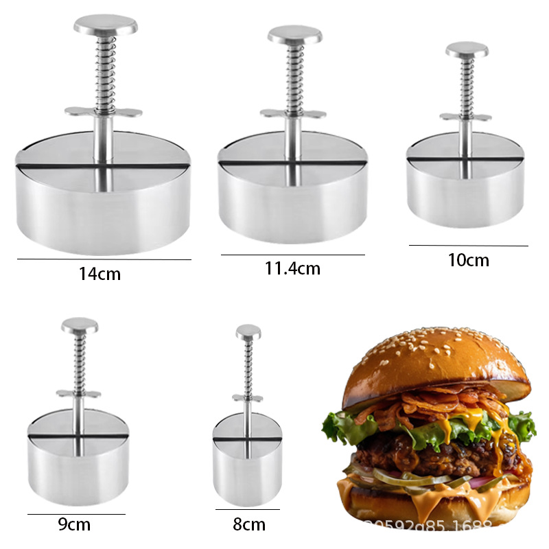 304 prensa de la hamburguesa de carne de prensa de la torta de carne molde de pastel de carne manual de relleno de carne herramienta de cocina