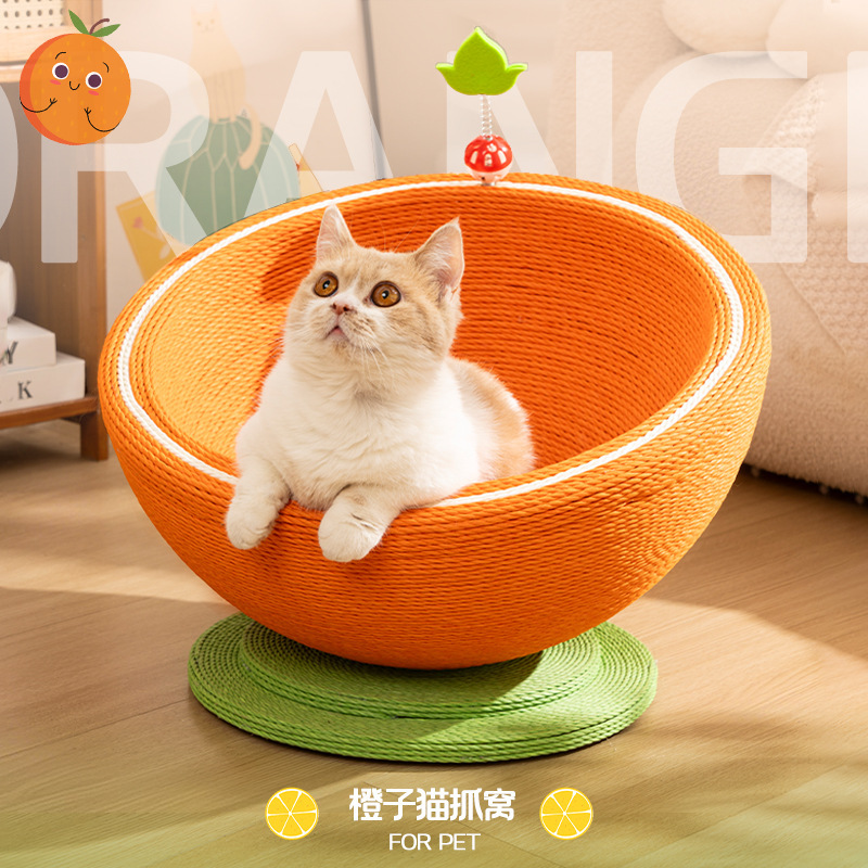 猫の爪とぎボードは傷つきにくく、耐摩耗性があり、欠けにくい、特大の猫の巣、遊びと睡眠のオールインワンの爪とぎツール、オールシーズン対応のユニバーサル猫の爪とぎボウルです。|undefined