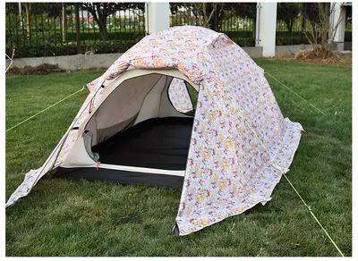 Factory source goods outdoor camping Starry Sky Tent Net Red children's printing quick-opening foldable tent (Çadırlar) - fresh-small-floral-double