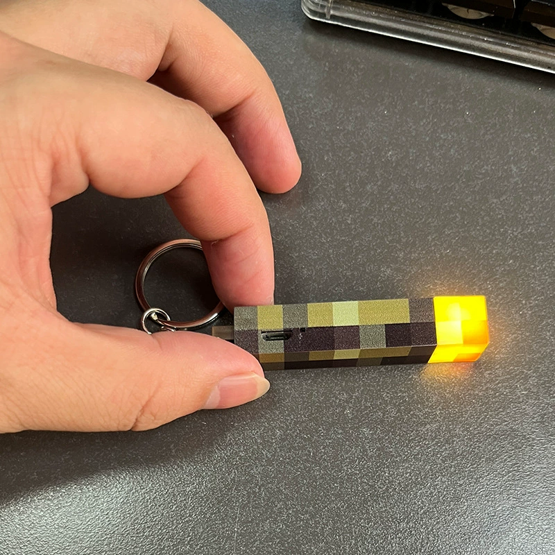Small glowing keychain, minifigure, flashlight, pendant