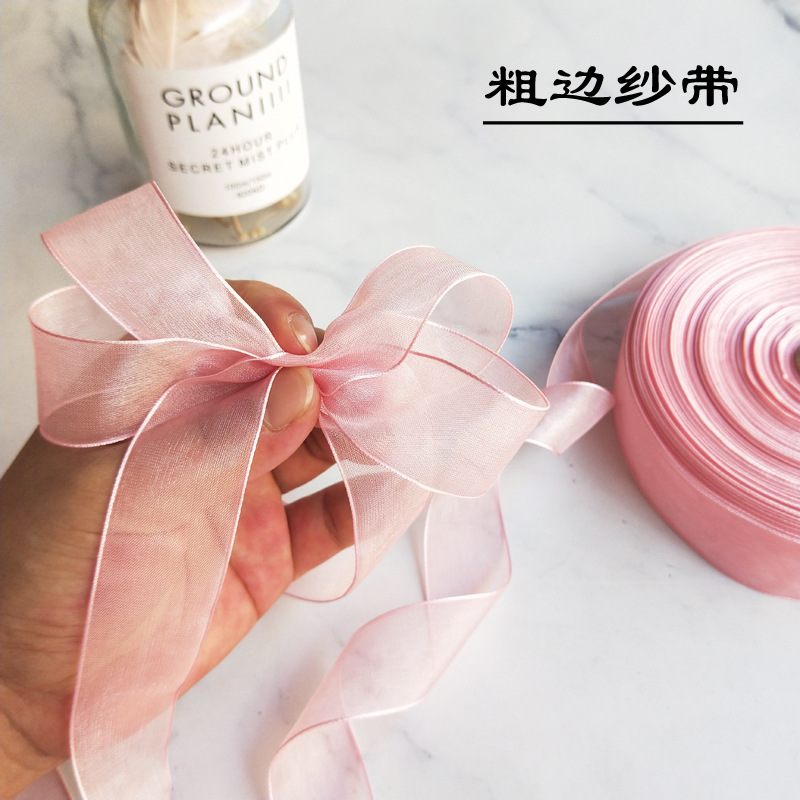 91 fresh grace Shadai flower Silk ribbon Handmade hair accessories diy bow Material Science Gift box decorate