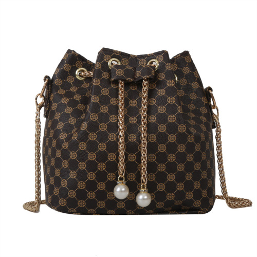 Spring New Fashion Chain Handbag Shoulder Top Handle Bucket Bag Women's Bag Supports Large Wholesale Mixed Batch