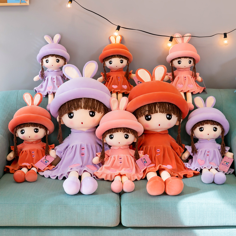 Rabbit Plush Toy Pillow Bunny Ears Sweetheart Doll Genuine Plush Doll Girl Doll Birthday Gift Rabbit Plush Toy Pillow Bunny Ears Sweetheart Doll Genuine Plush Doll Girl Doll Birthday Gift