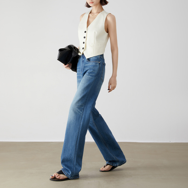 Imported BOSSA fabric! Ceiling-level recommendation~ Turkish women's high-waist wide-leg floor-length straight-leg pants