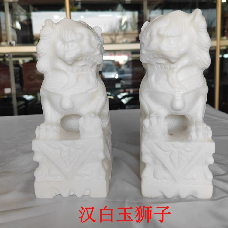 Надгробные каменные львы, пара львов для кладбища перед могилой, белые мраморные львы, подставка для благовоний, ваза оптом