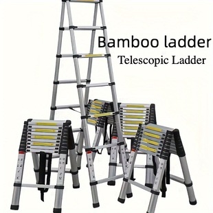 2.6 meters 2.6 meters (7 steps and 7 steps) aluminum alloy double slub ladder household thickened herringbone ladder portable multifunctional