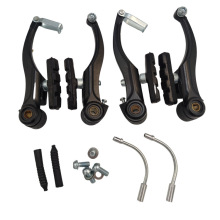 山地自行车器全v刹车夹器2对价铝合金刹器黑色亮色骑行配件一车份