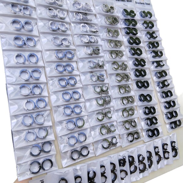 Glossy earrings hip-hop style