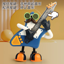 跨境新款电动跳舞摇滚先生音乐灯光摇摆吉他跳舞舞动机器儿童玩具