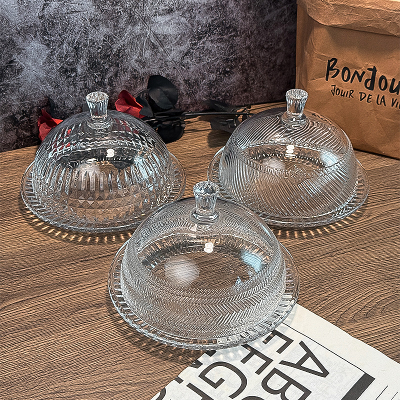 【Wholesale】Transparent Heart-Shaped Dessert Plate French-Style Dessert Snack Cookie Dessert Salad Plate with Lid