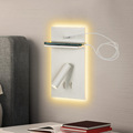现代简约酒店卧室床头LED可调阅读床头灯  跨境热销USB无线充壁灯