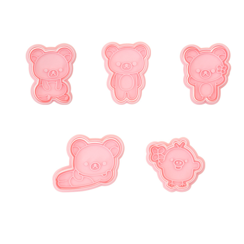 Molde para galletas de Rilakkuma simulado, herramienta creativa para hornear fondant, molde para galletas de animales con impresión de fondant para bollos al vapor image 5