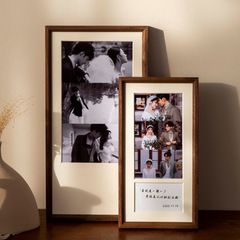 Wholesale solid wood picture frames for couple's wedding photos, wall-mounted photo wall DIY creative picture frames, picture frame for display on desks