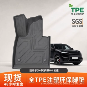 Suitable for 26 models of Wenjie M6, injection-molded TPE floor mats, 3D molded, full coverage, eco-friendly, wear-resistant, specialized car floor mats