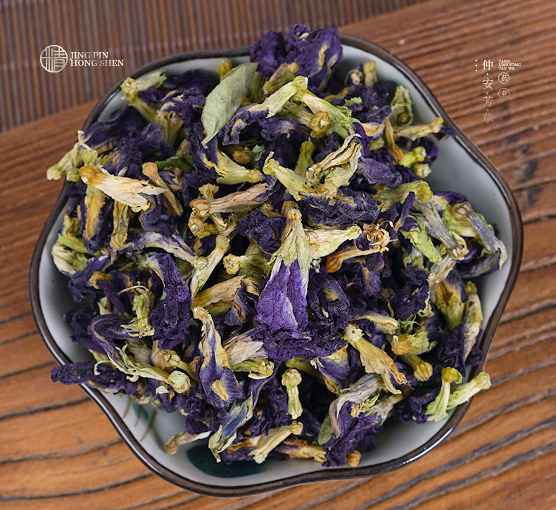 Butterfly Pea Flowers (Clitoria ternatea) — Dried Blue Butterfly Herbal Tea, 30g Jar quality and texture