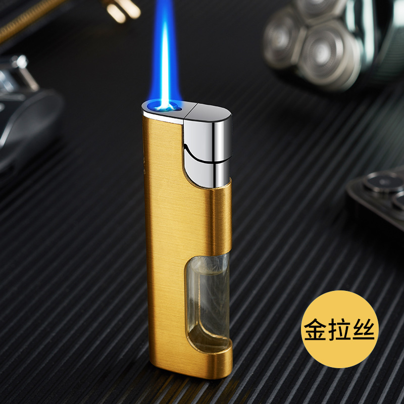 長条小型直沖青炎ライターzy 47直沖防風電子火付け全金属プレゼント広告|undefined
