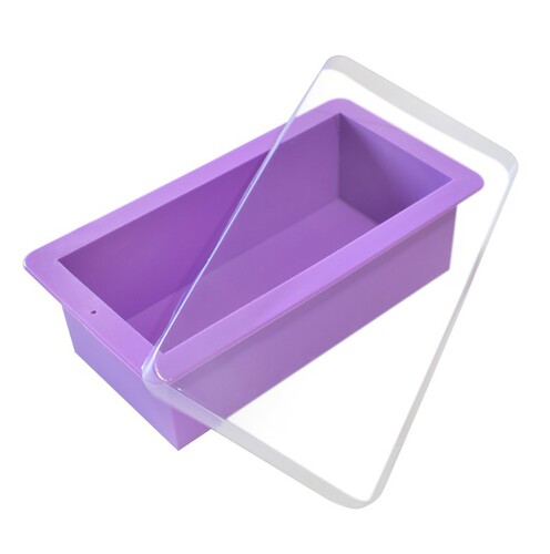 Supply of square soap mold, silicone handmade soap mold, two-in-one, silicone mold + cover, 650g soap output